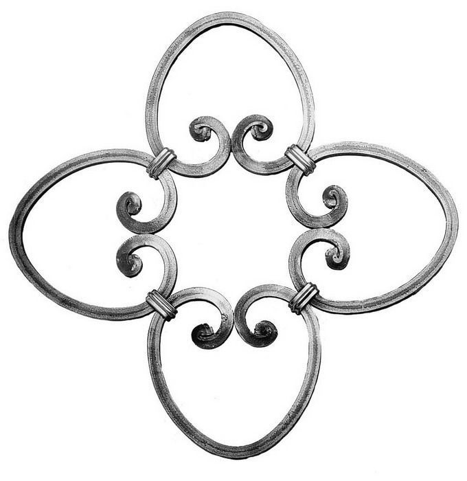 Розетка кованая с хомутами